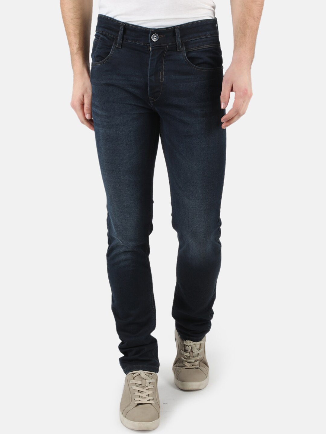 

Monte Carlo Men Cotton Light Fade Stretchable Jeans, Blue