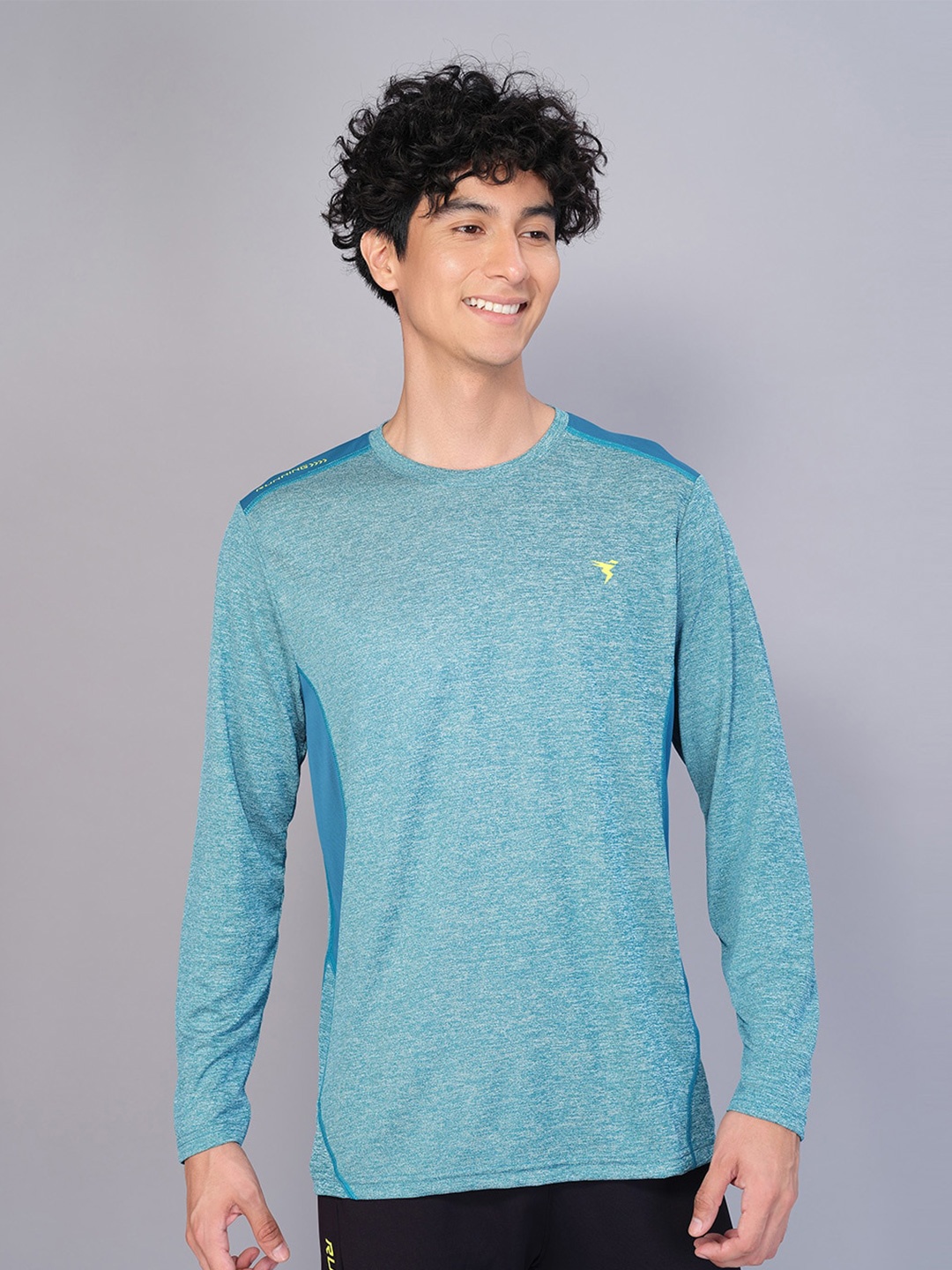 

Technosport Men Colourblocked Long Sleeve Antimicrobial Active T-shirt, Teal