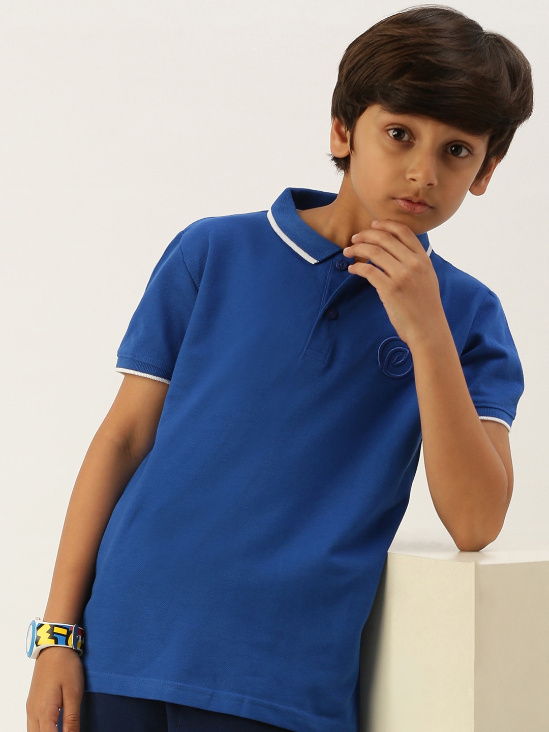 

PIPIN Boys Blue Polo Collar T-shirt