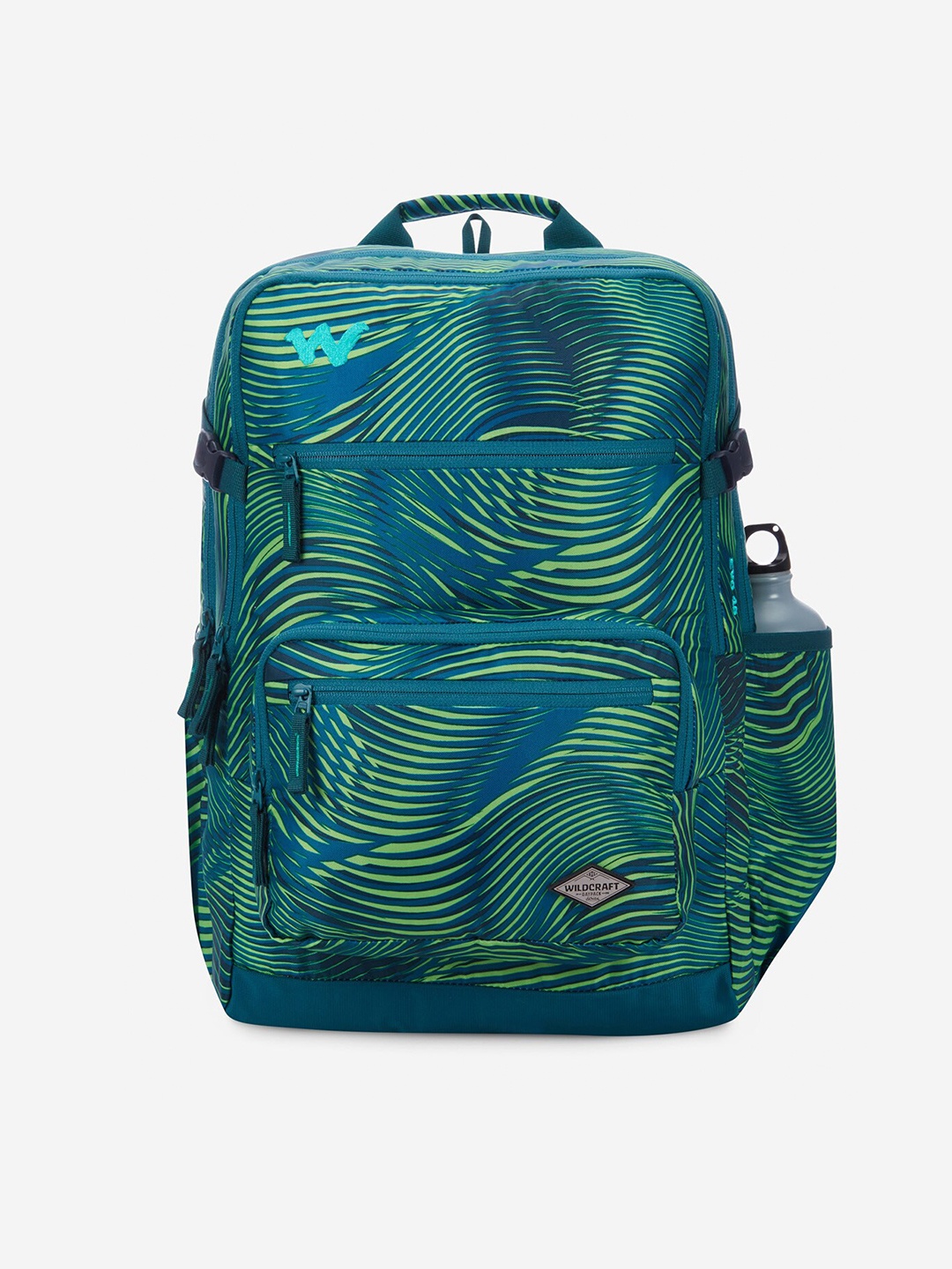 

Wildcraft Striped Padded Mesh Back Backpack, Green
