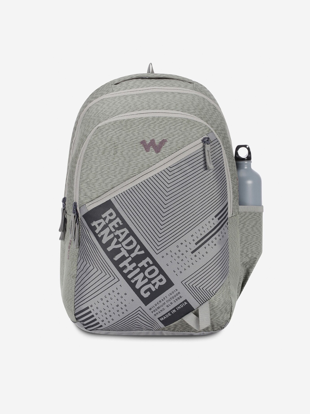 

Wildcraft Typography Printed Medium Backpack, Grey