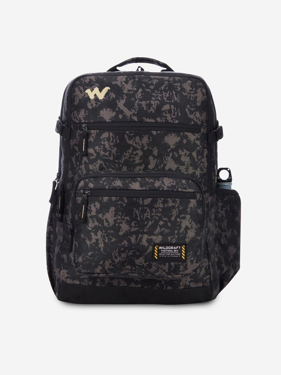 

Wildcraft Camouflage Water Resistance Medium Size Backpack With Rain Cover, Black