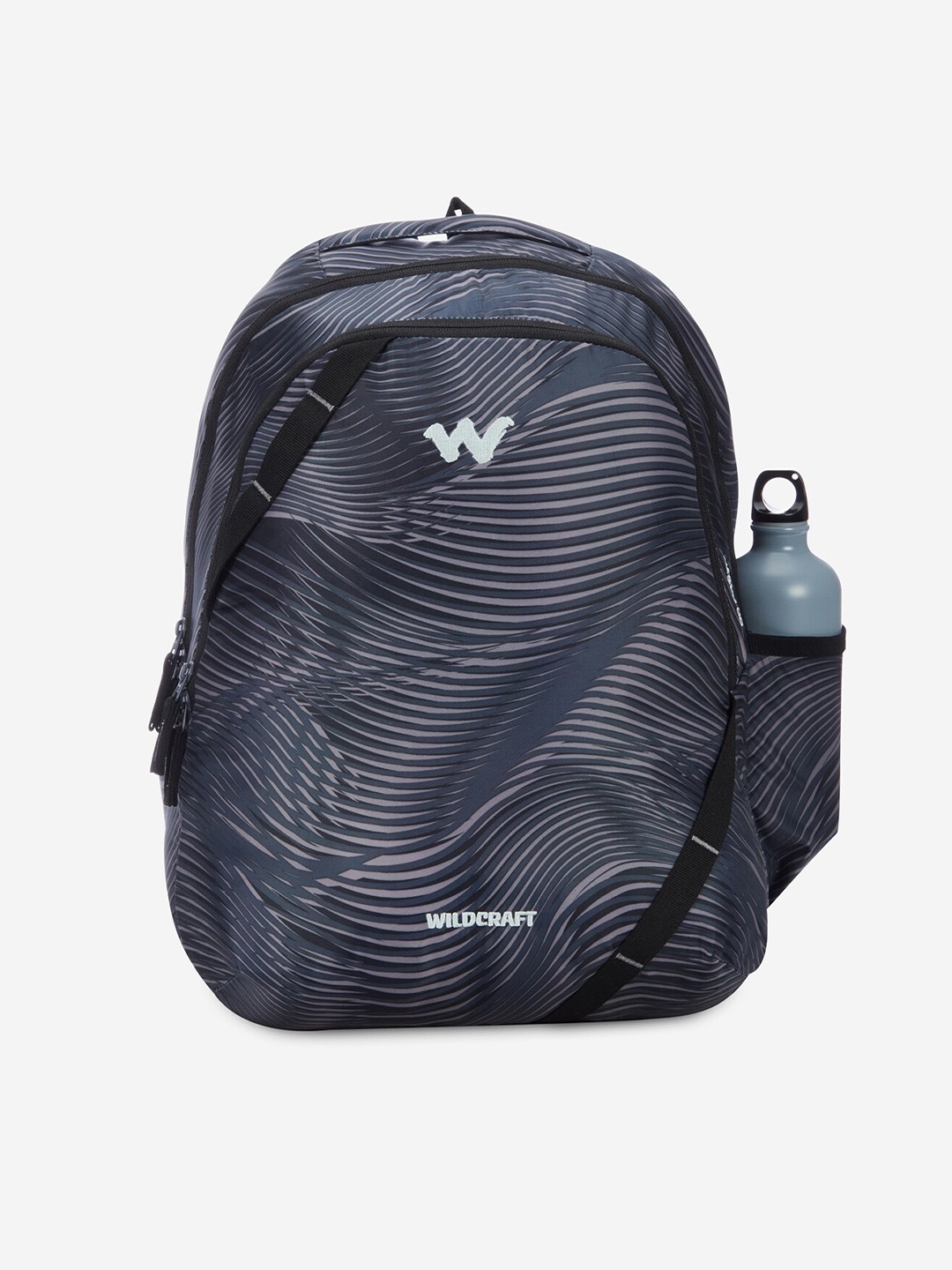 

Wildcraft Geometric Printed Brand Logo Backpack, Black