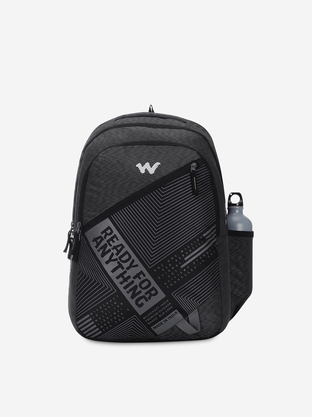 

Wildcraft Typography Printed Medium Backpack, Charcoal