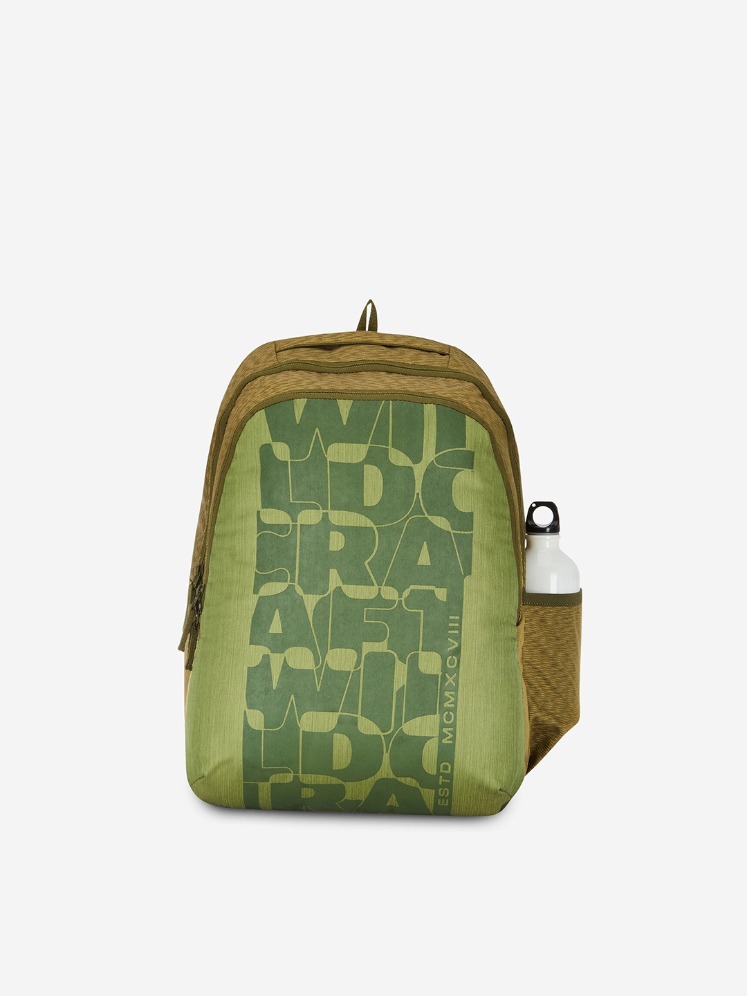 

Wildcraft Typography Printed Medium Backpack, Olive