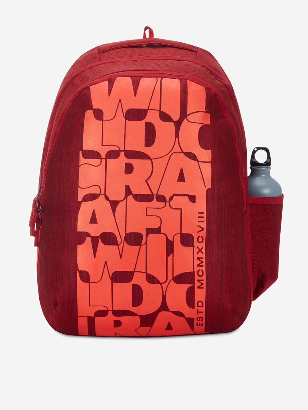 

Wildcraft Typography Printed Backpack, Red