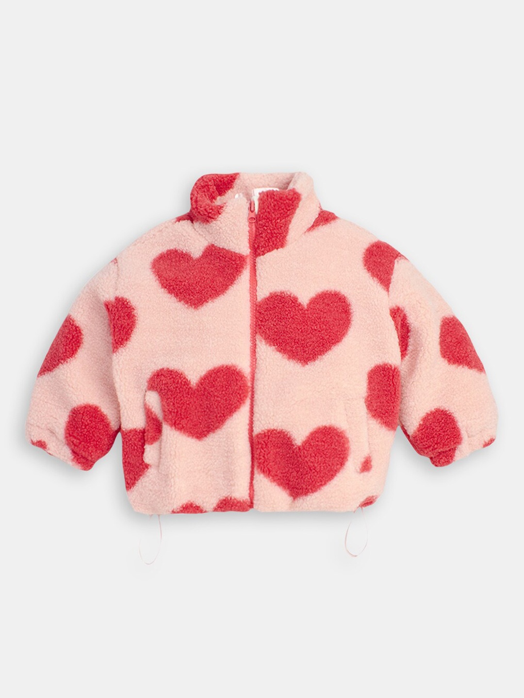 

Hopscotch Girls Printed Bomber Jacket, Pink