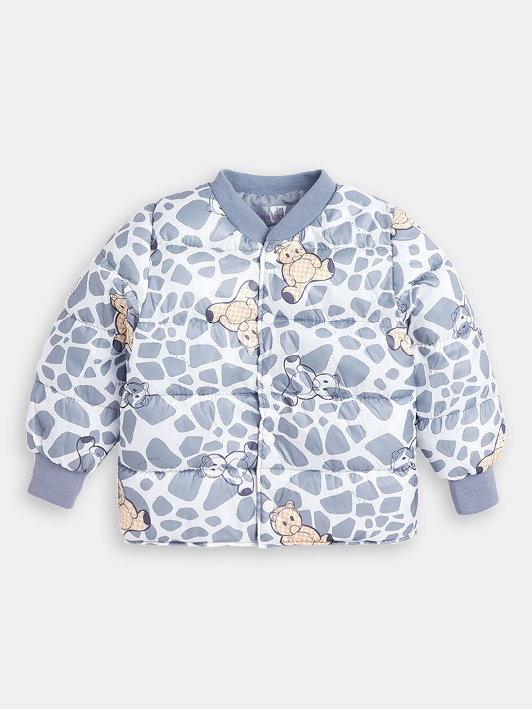 

Hopscotch Girls Printed Puffer Jacket, Blue