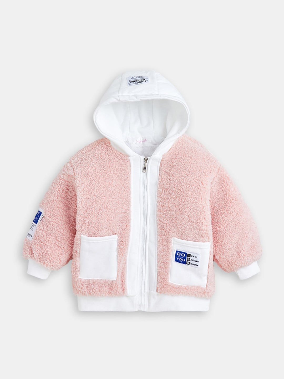 

Hopscotch Girls Hooded Open Front Jacket, Pink