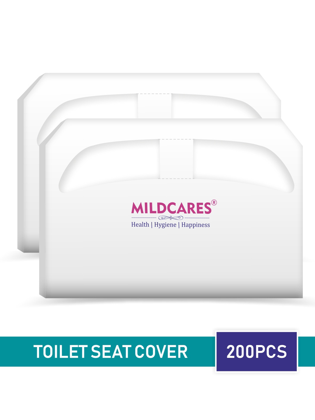 

MILDCARES Set of 2 Disposable Toilet Seat Covers - 100 Sheets each, White