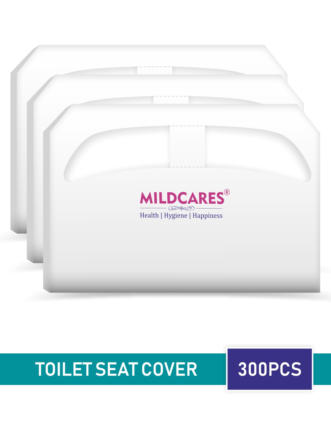 

MILDCARES Disposable Toilet Seat Covers- 300 Sheets, White