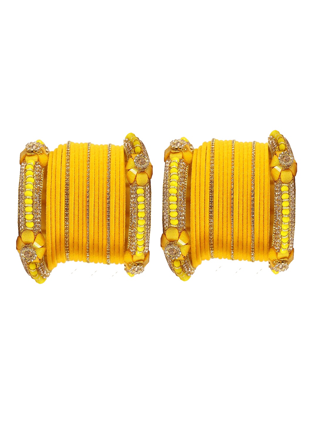 

NMII Set of 42 Cubic Zirconia-Studded Bangle Set, Gold