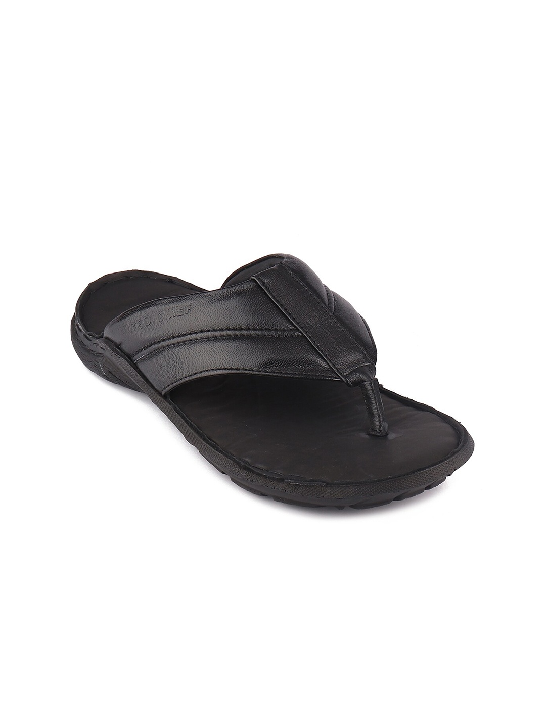 

Red Chief Men Leather Comfort Sandals, Black