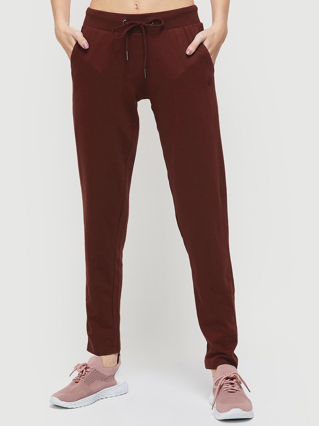 

max Women Mid-Rise Track Pants, Maroon