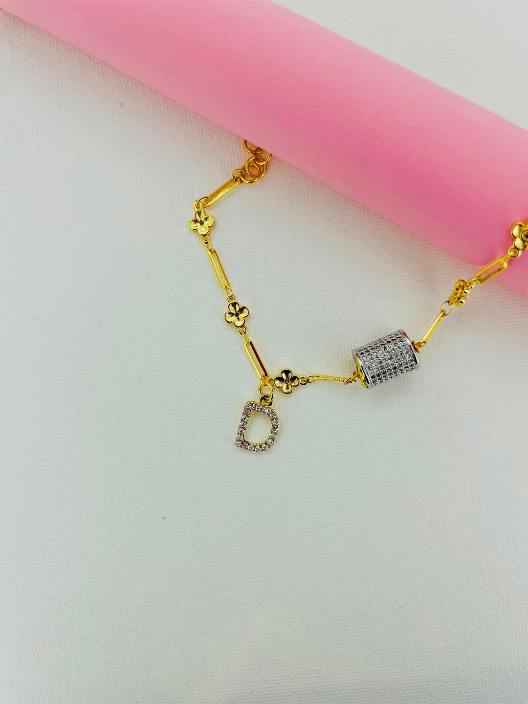 

CURIO COTTAGE Women Gold-Plated Charm Bracelet