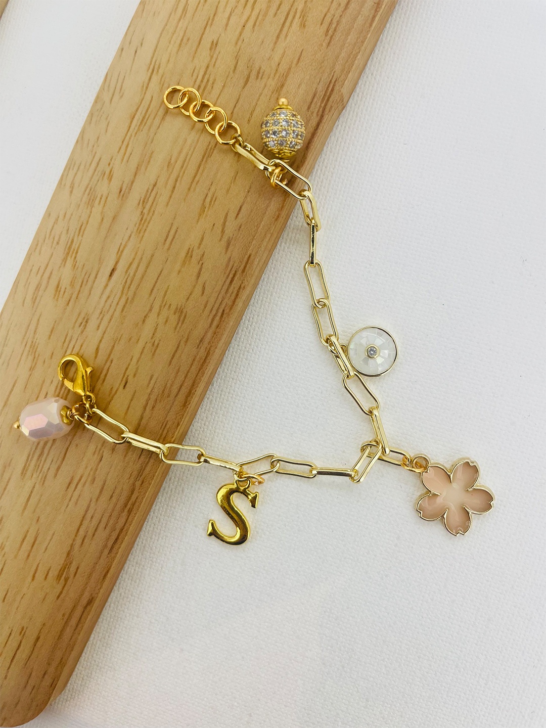 

CURIO COTTAGE Women Gold-Plated Charm Bracelet