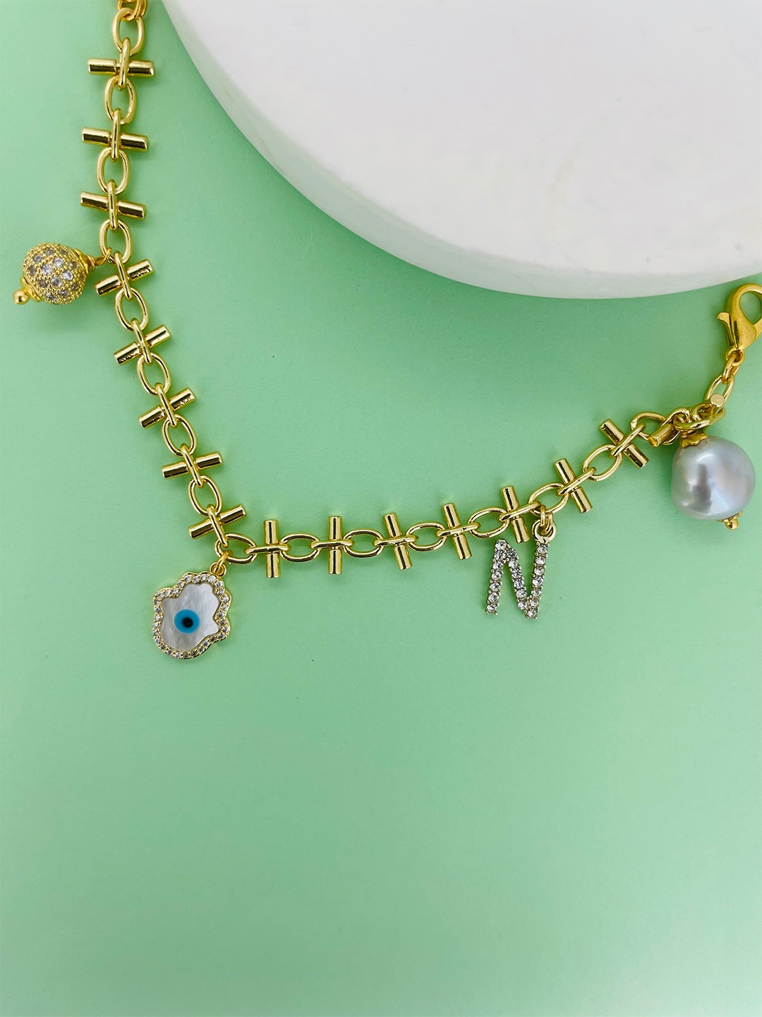 

CURIO COTTAGE Women Gold-Plated Charm Bracelet