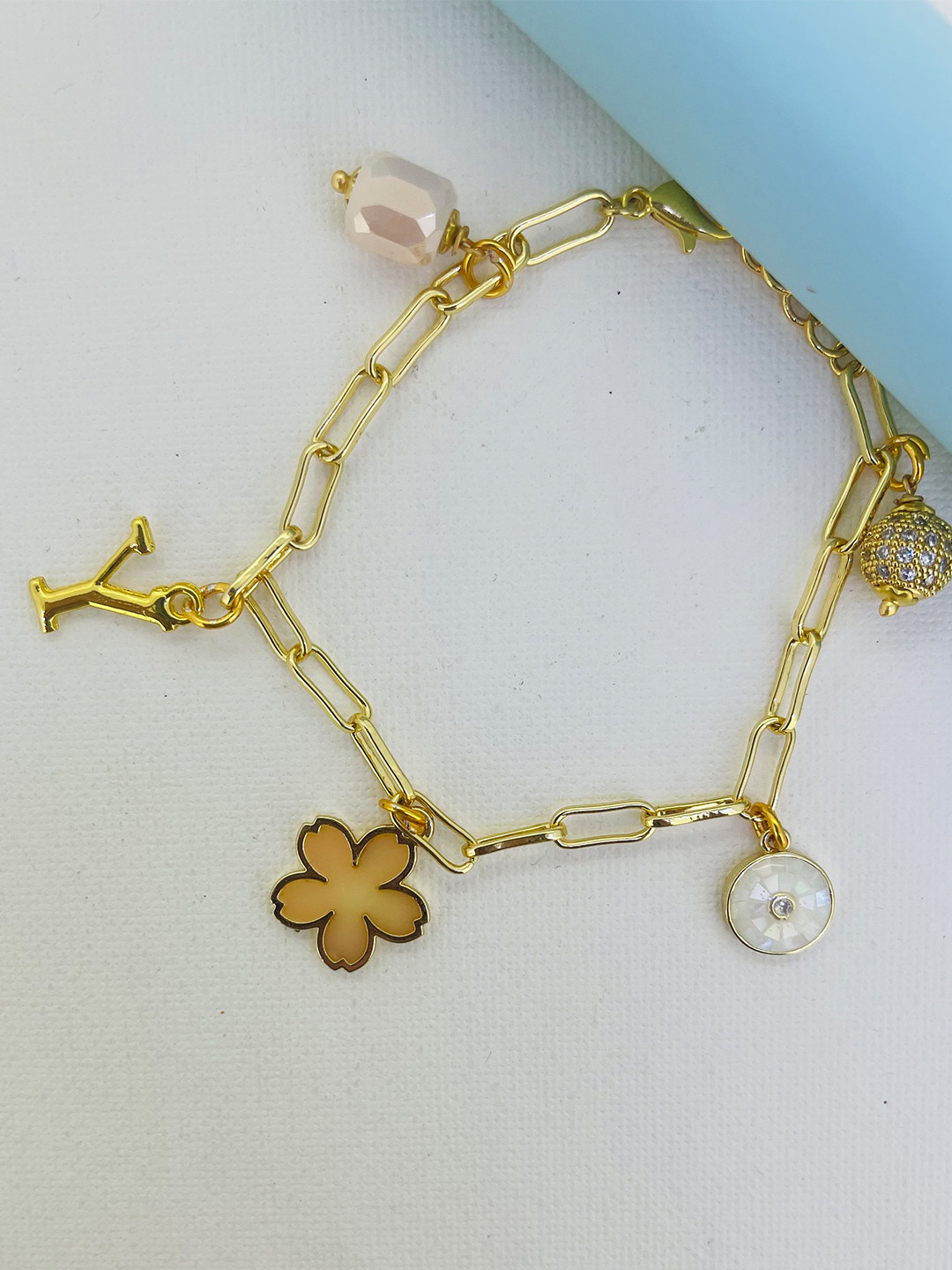 

CURIO COTTAGE Women Gold-Plated Charm Bracelet