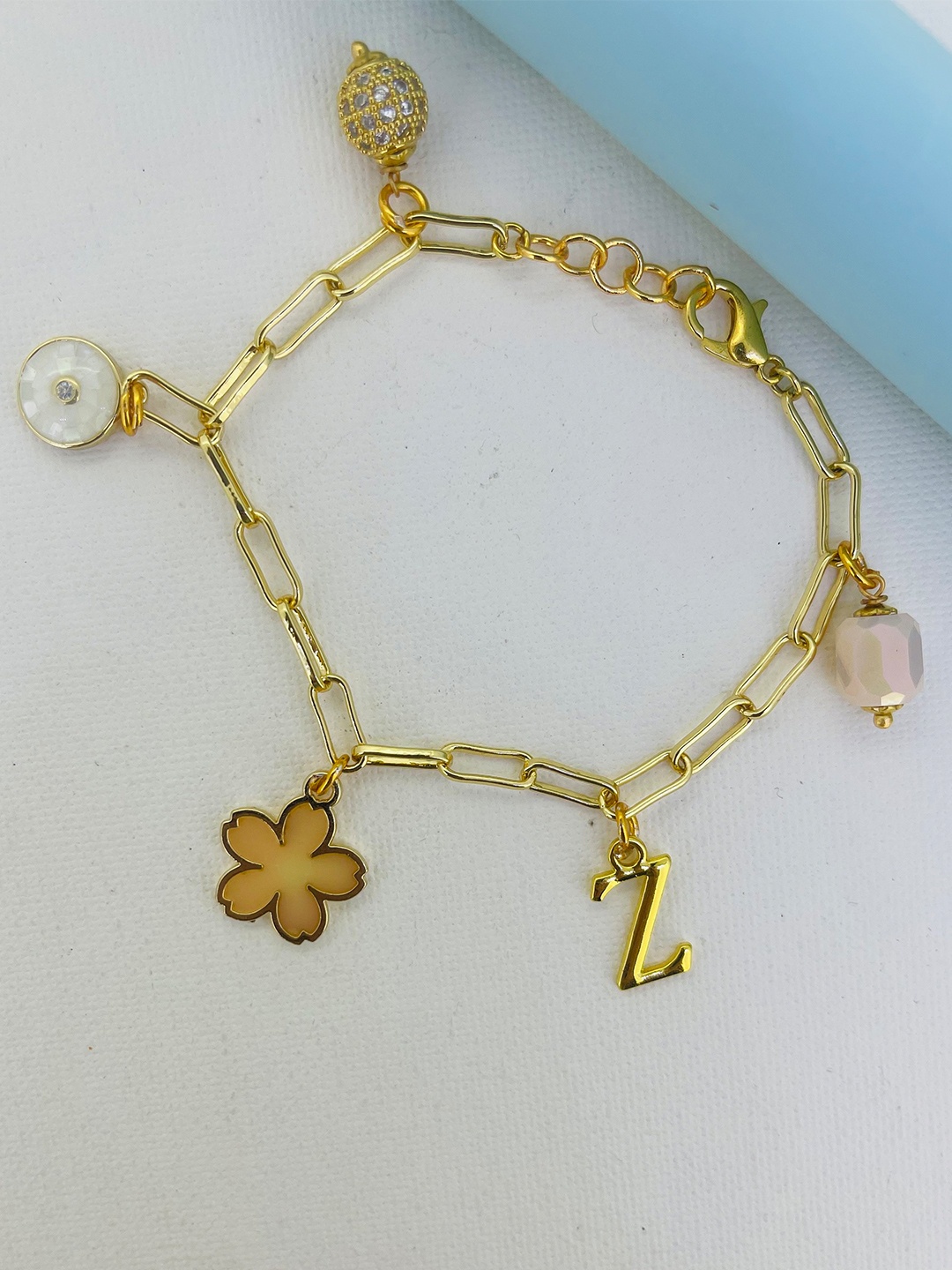 

CURIO COTTAGE Women Gold-Plated Charm Bracelet