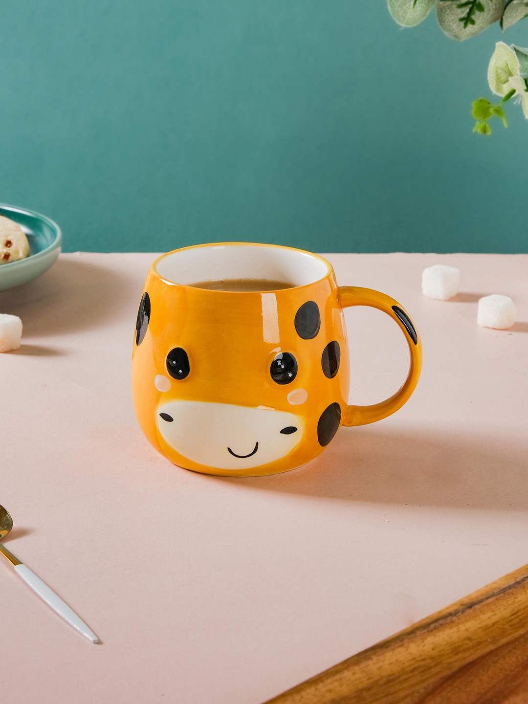 

Nestasia Fiesta Orange & Black Giraffe Safari Ceramic Glossy Mug 380 ml