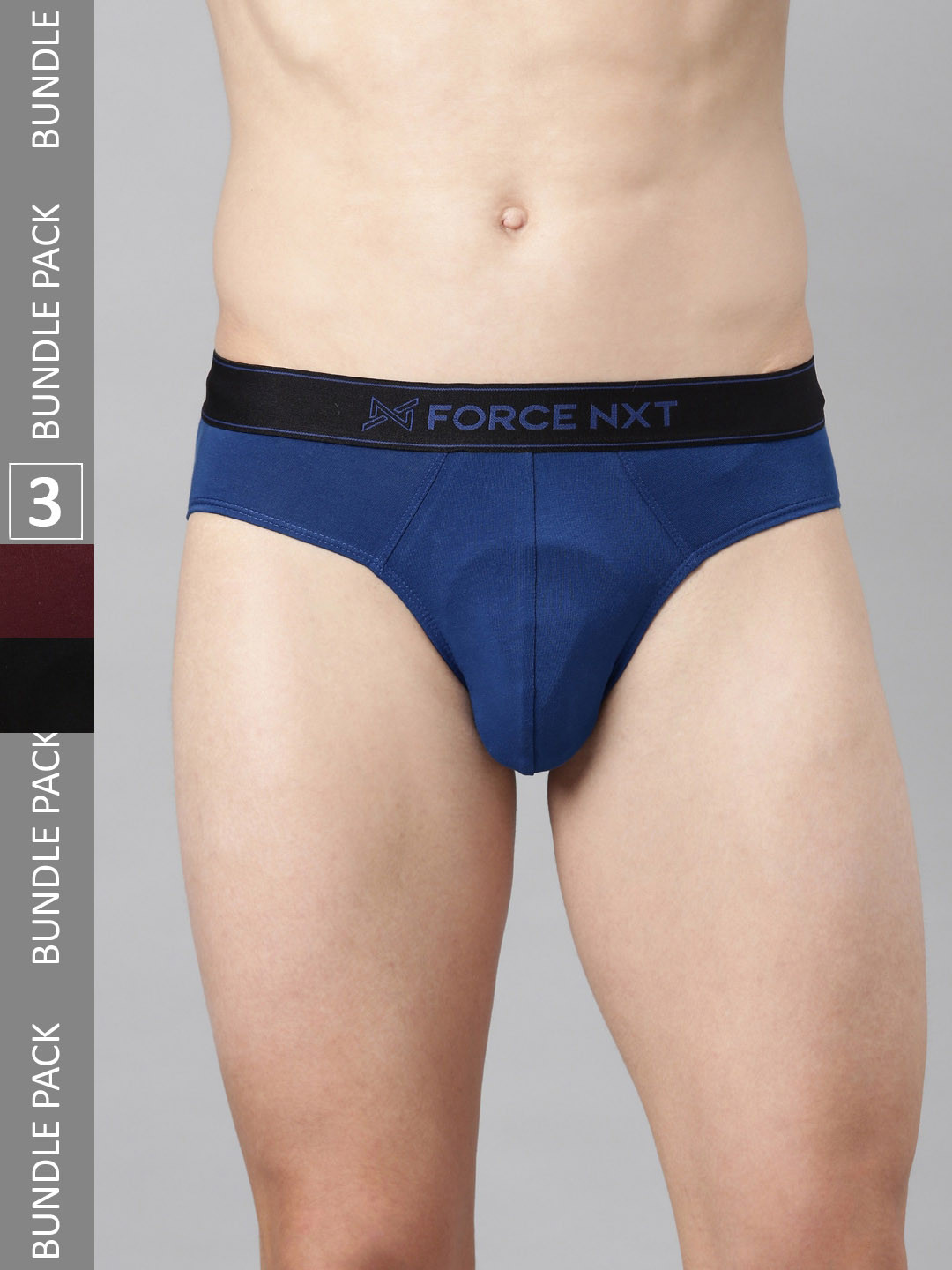 

Force NXT Men Pack Of 3 Assorted Basic Briefs MNFL-35-R3