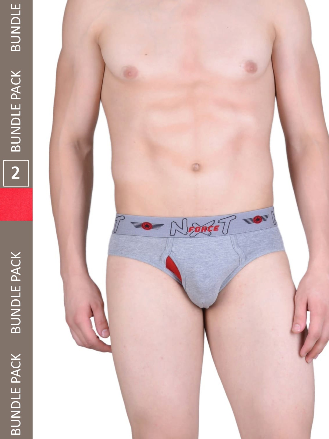 

Force NXT Men Pack Of 2 Assorted Basic Briefs MNFL-33-R3
