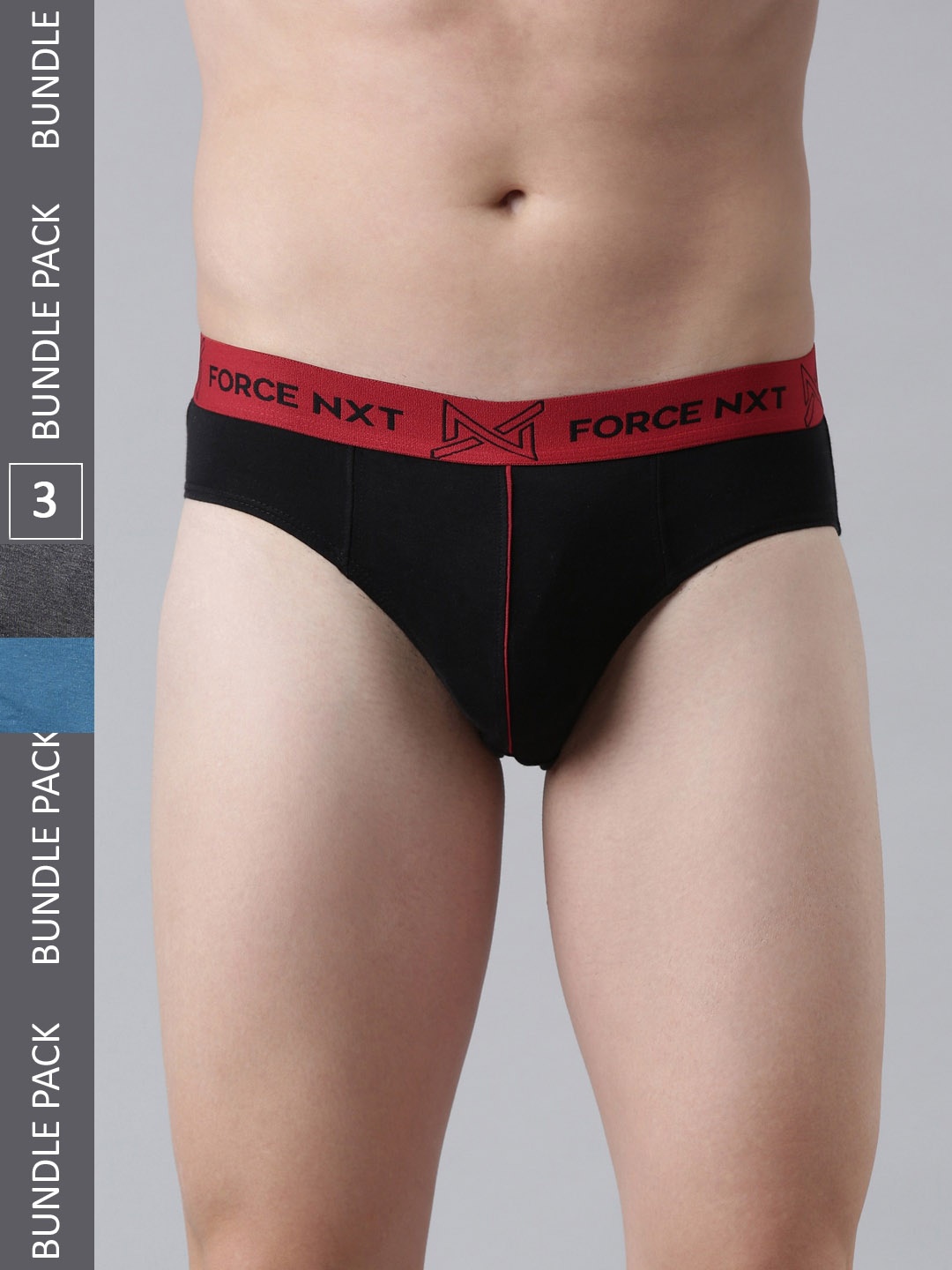 

Force NXT Men Pack Of 3 Assorted Basic Briefs MNFF-117-R3