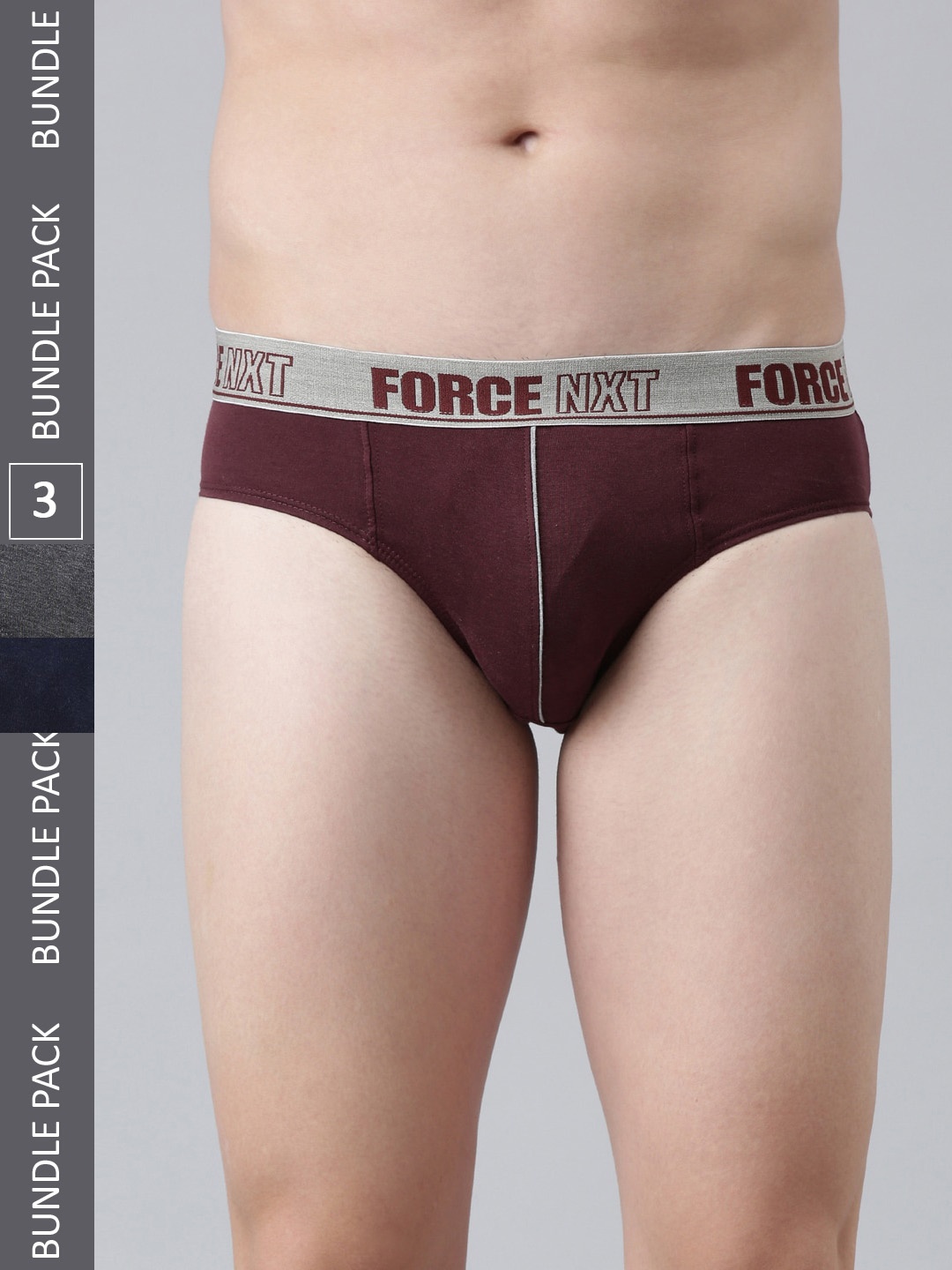 

Force NXT Men Pack Of 3 Assorted Basic Briefs MNFF-117-R3