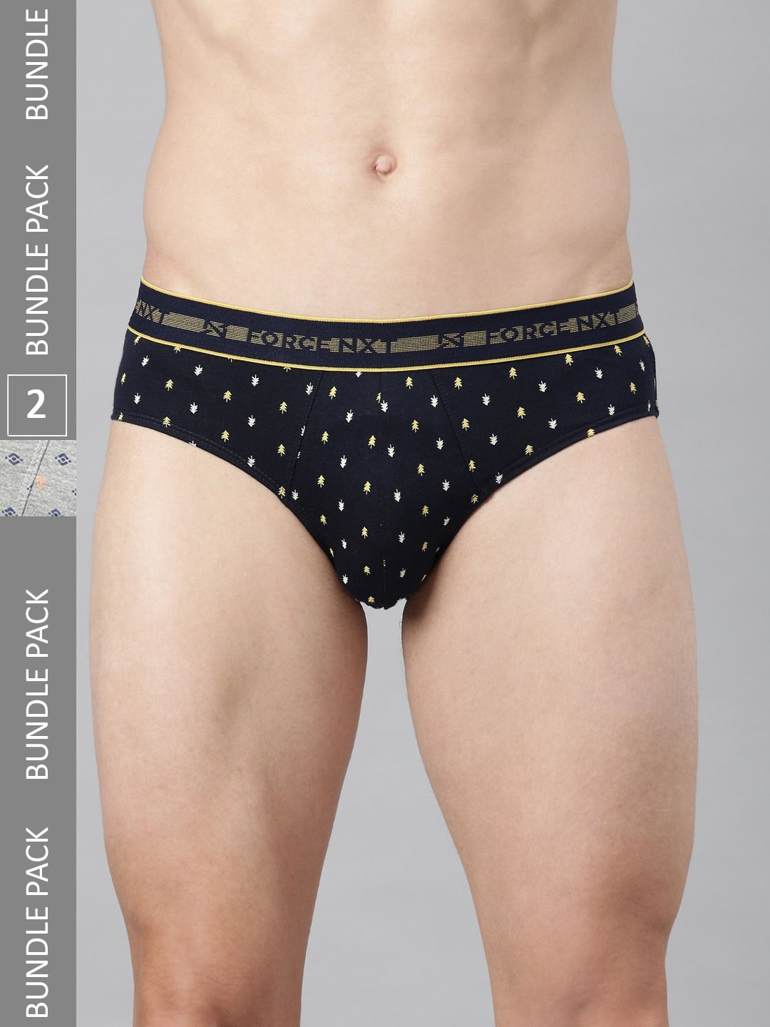 

Force NXT Men Pack Of 2 Geometric Printed Assorted Basic Briefs MNFF-116-R3