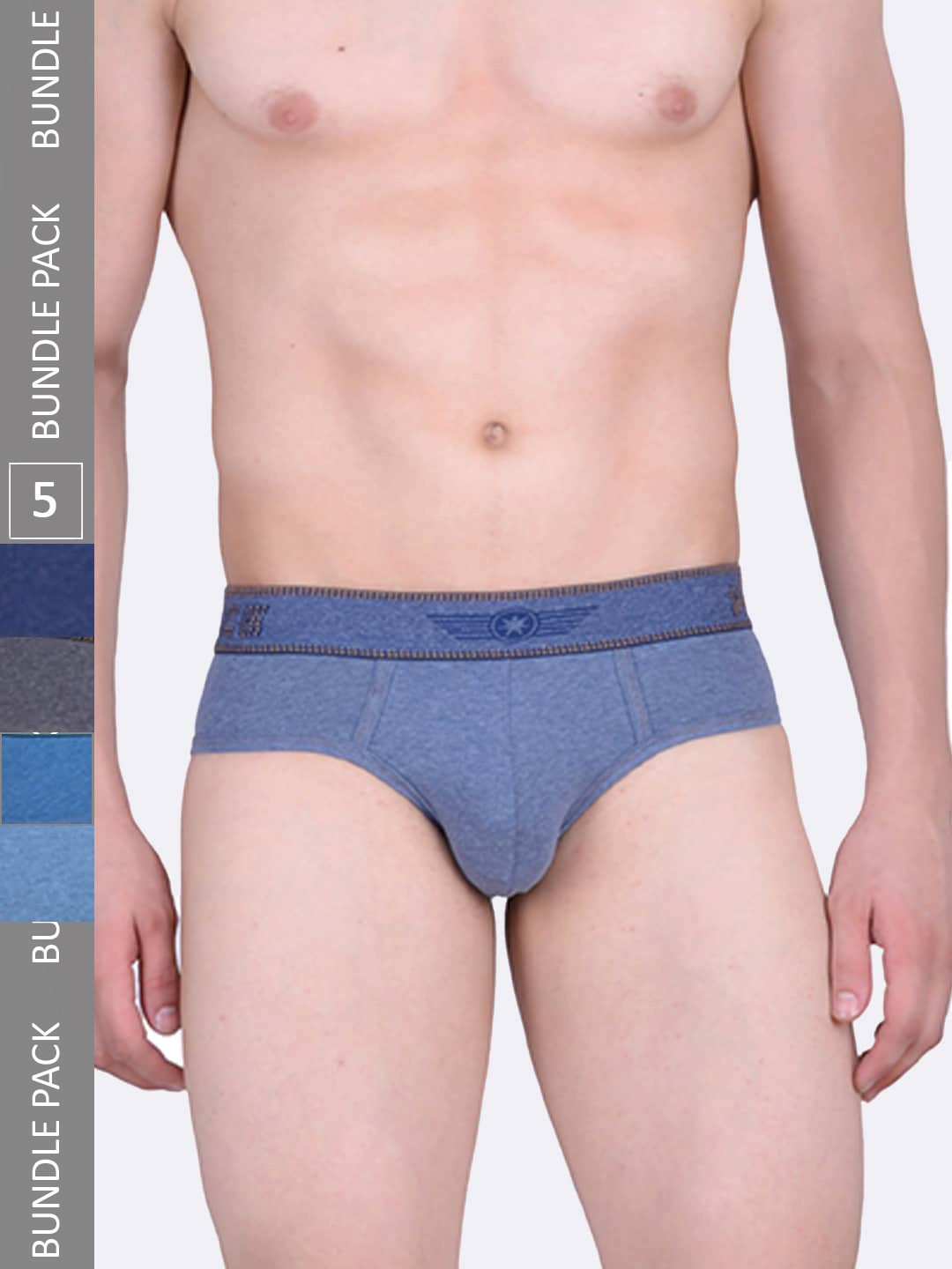 

Force NXT Men Pack Of 5 Assorted Cotton Basic Briefs