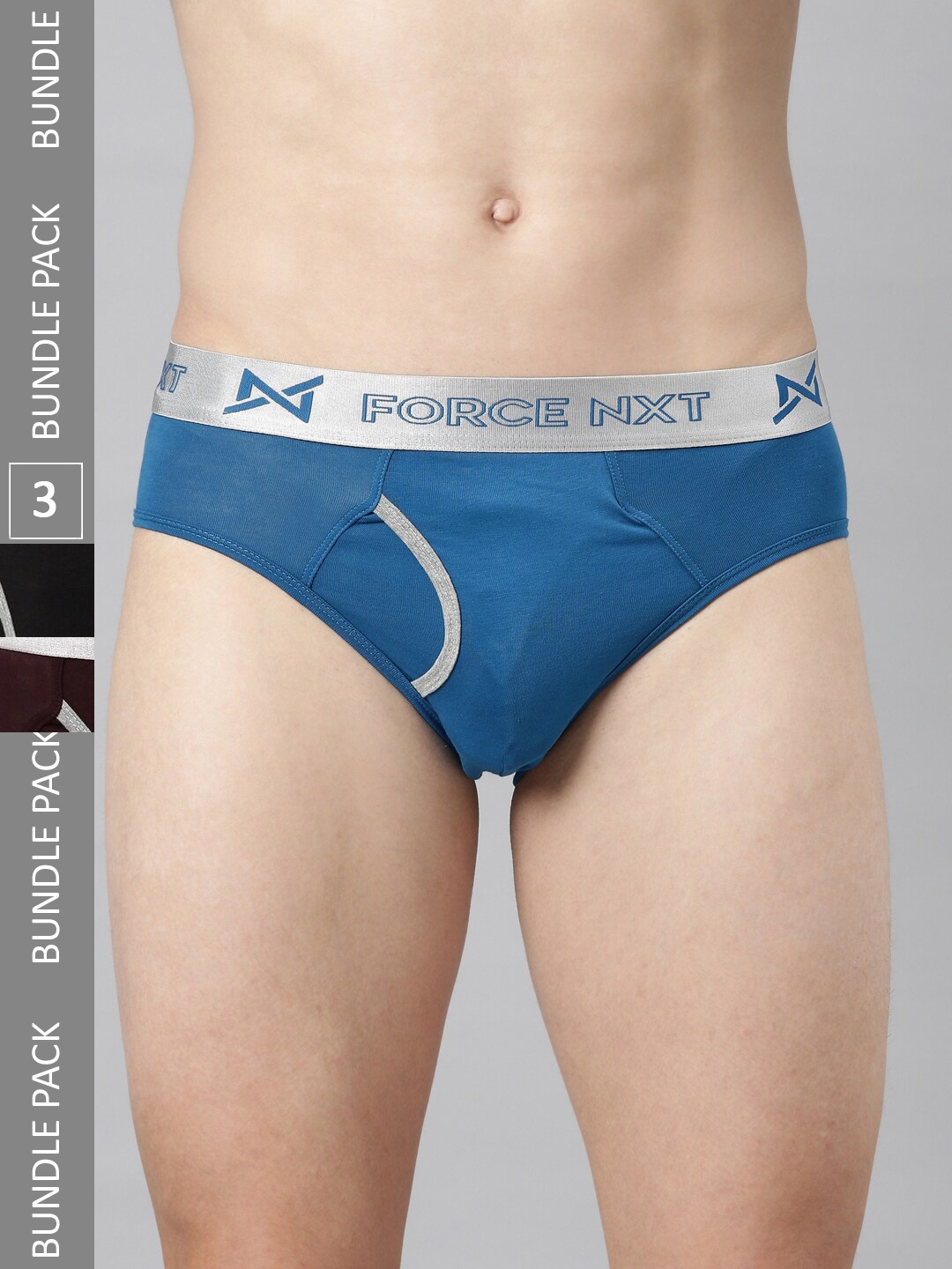 

Force NXT Men Pack Of 3 Assorted Basic Briefs MNFL-55-R3