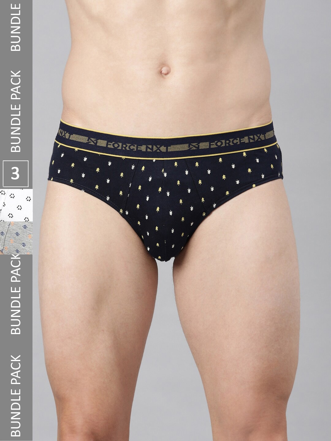 

Force NXT Men Pack Of 3 Assorted Cotton Basic Briefs