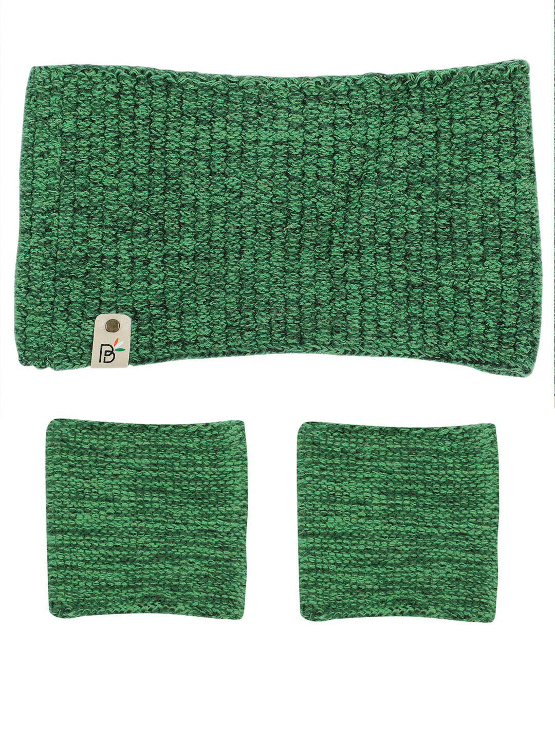 

Bharatasya Pure Cotton Sports Headband & Wristband Set, Green
