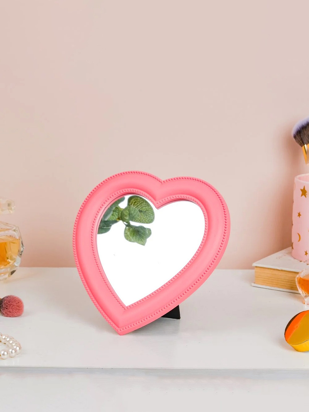 

Nestasia Pink Hearty Unique Design Table Top Mirror