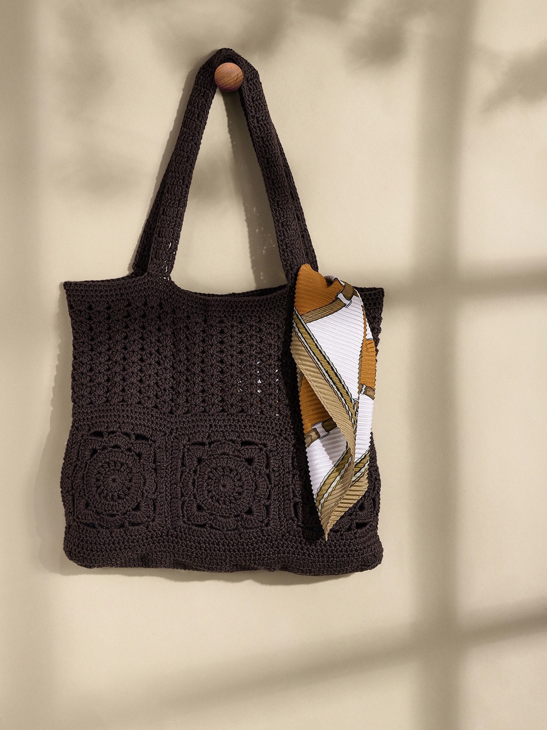 

Magic Needles Oversized Shopper Tote Bag, Brown