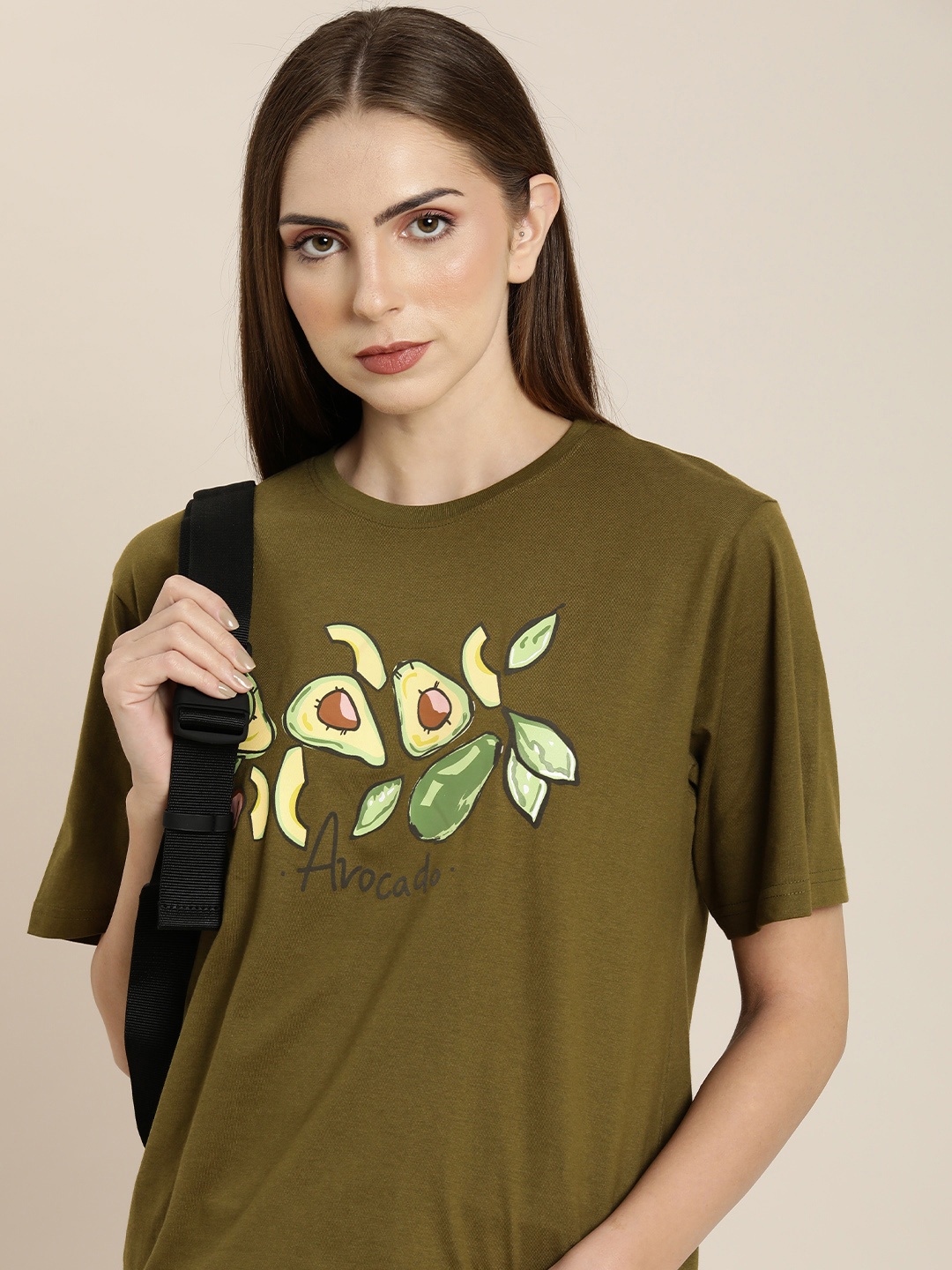 

DILLINGER Printed Oversize Pure Cotton T-shirt, Olive