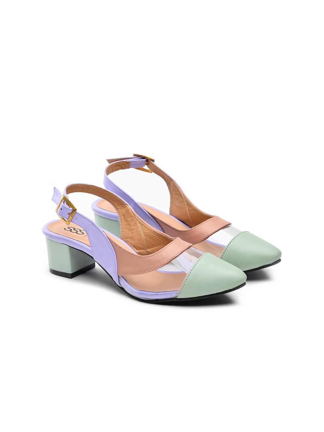 

Street Style Store Women Colourblocked Block Mules, Green