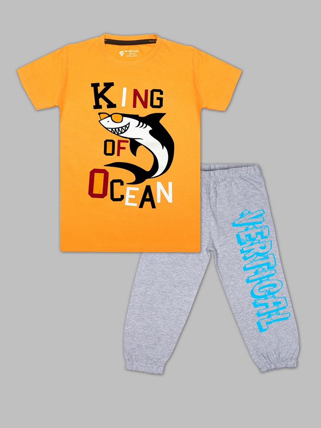 

Silver Fang Boys Printed T-shirt With Trousers, Yellow