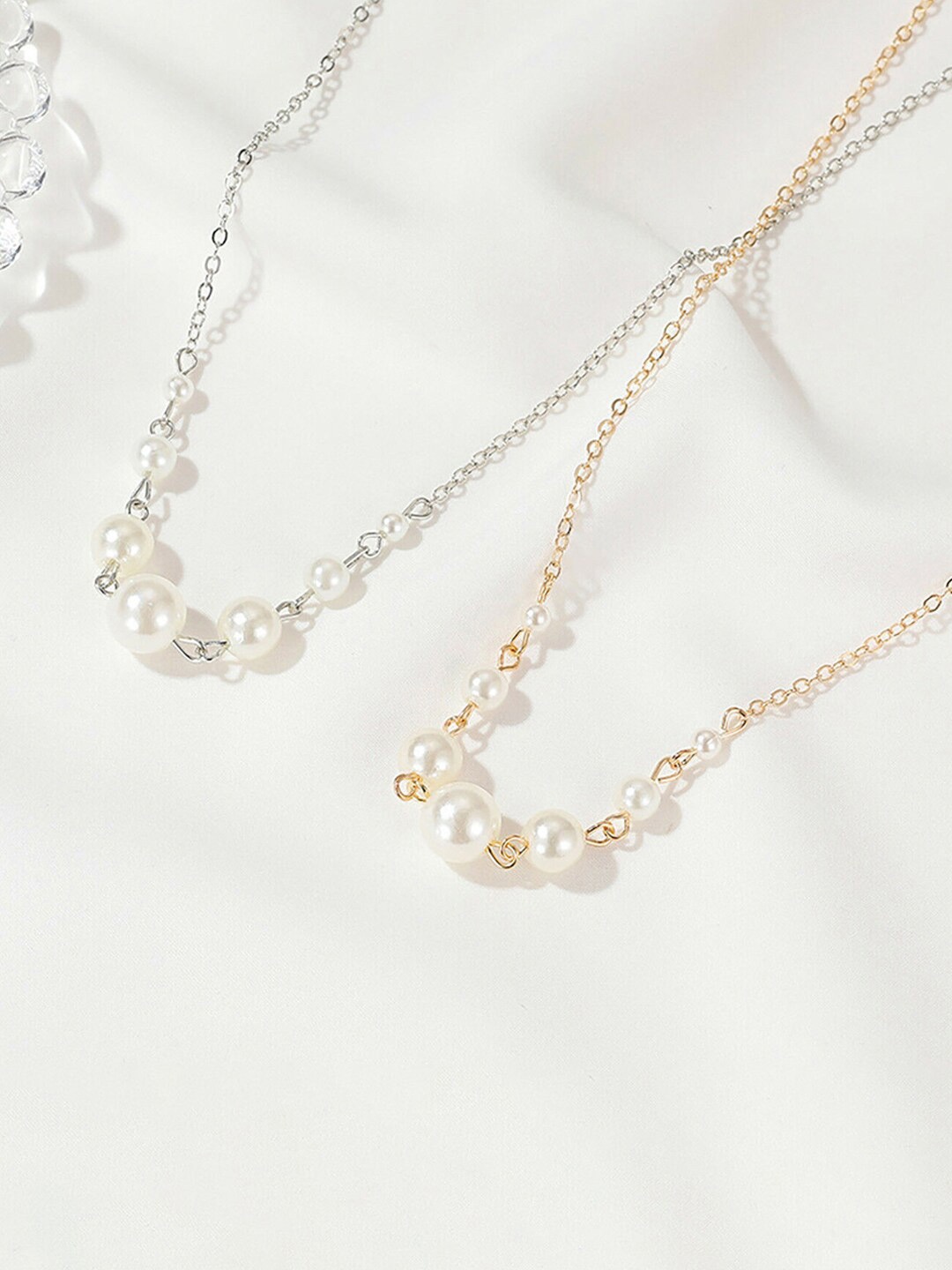 

Jewels Galaxy Set of 2 Brass Gold-Plated Layered Necklace