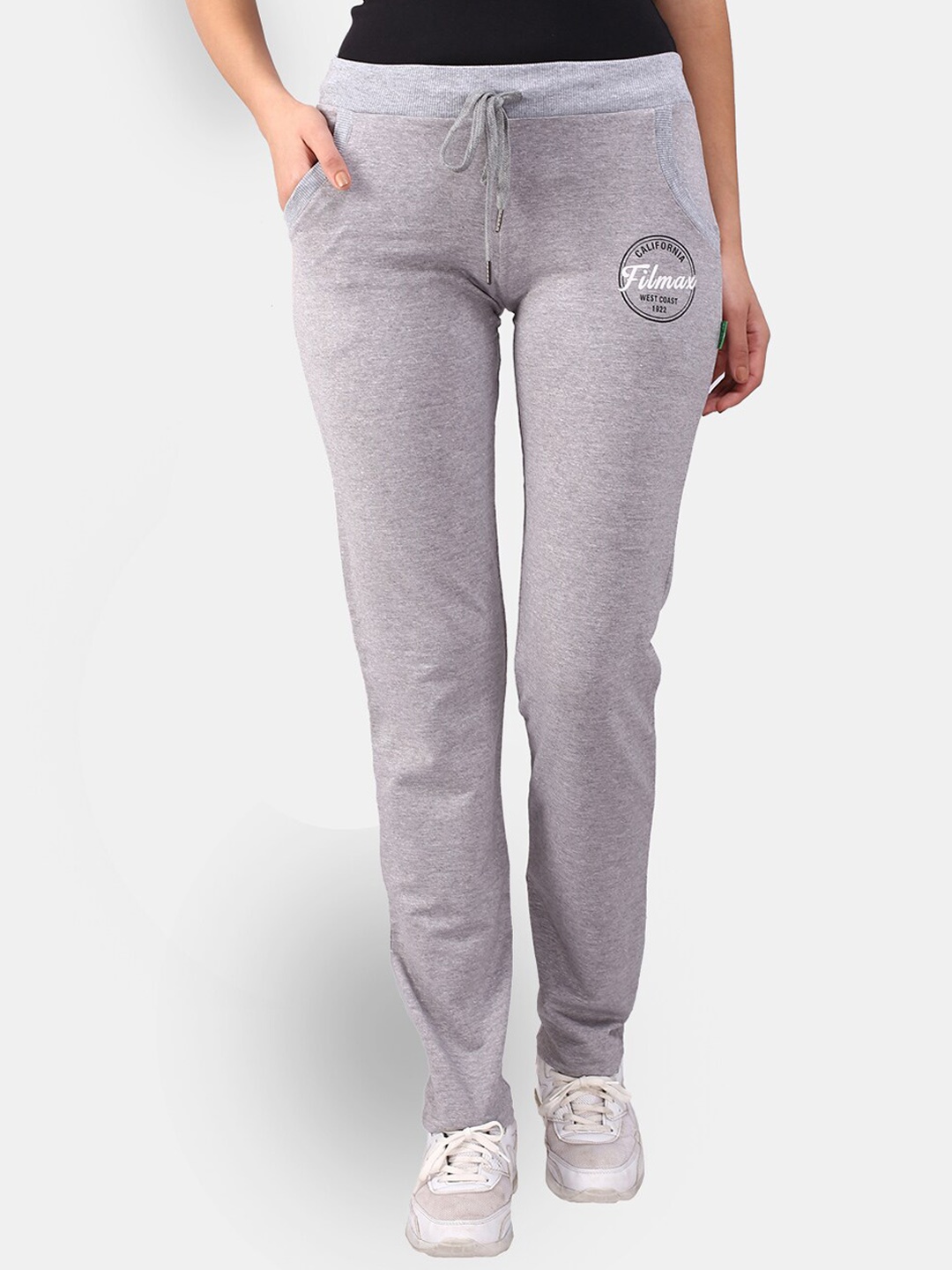 

FILMAX ORIGINALS Women Plus Size Sports Track Pant, Grey melange