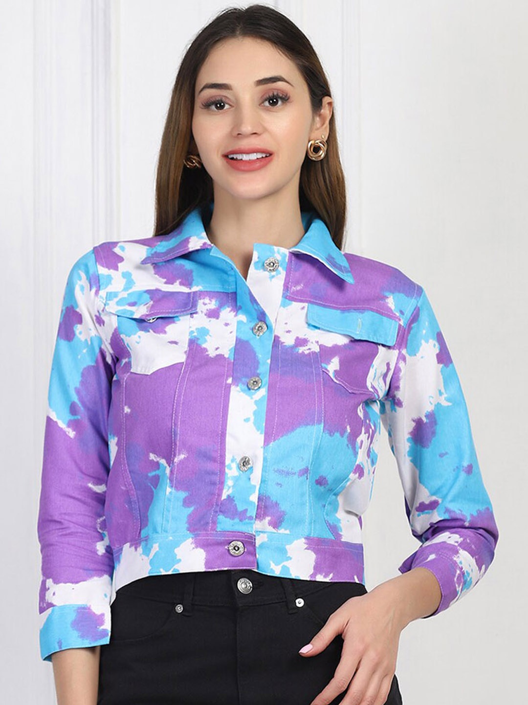 

BUY NEW TREND Women Lightweight Crop Tailored Jacket, Multi