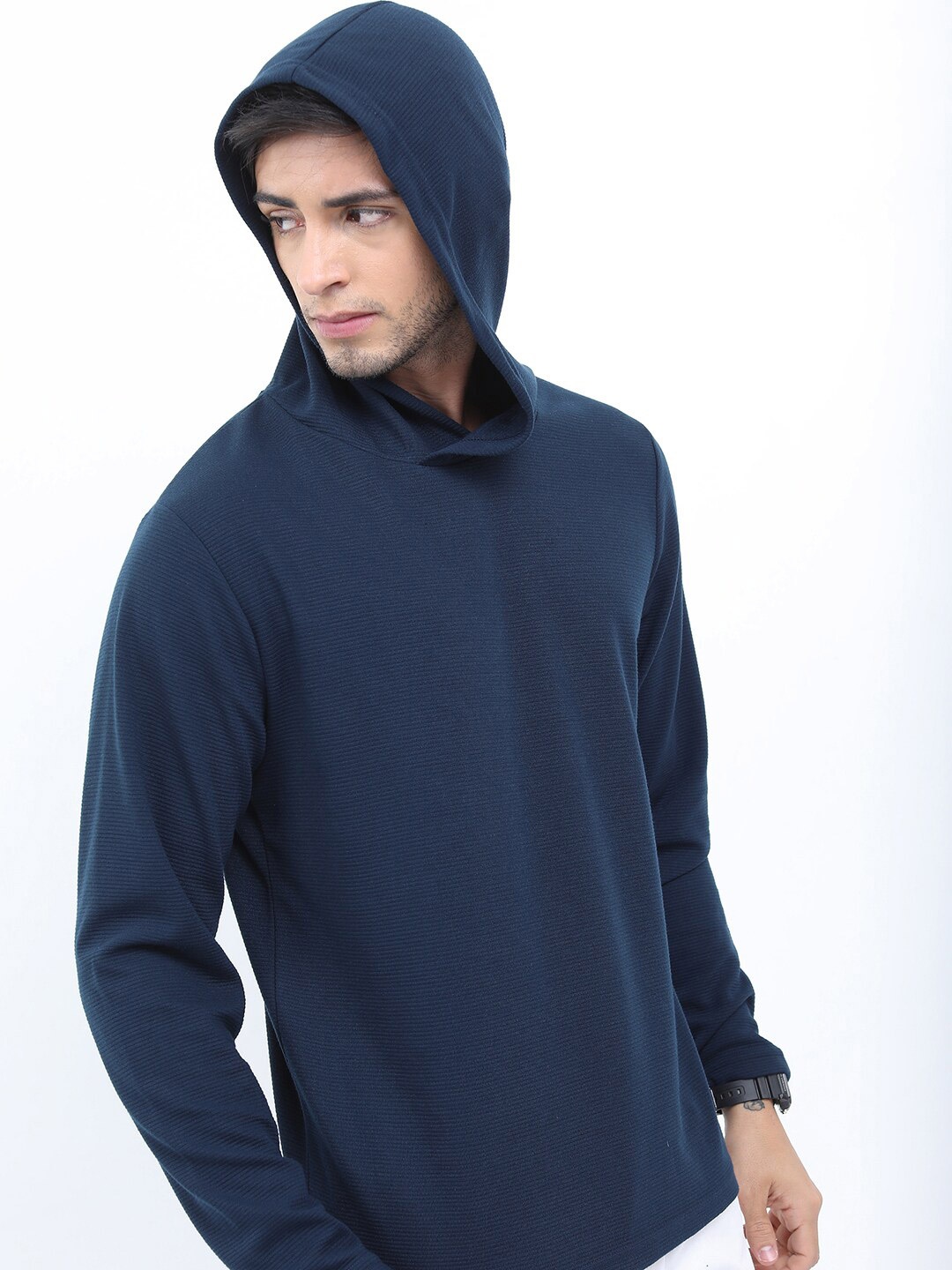 

KETCH Structured Hooded Regular Fit T-shirt, Navy blue