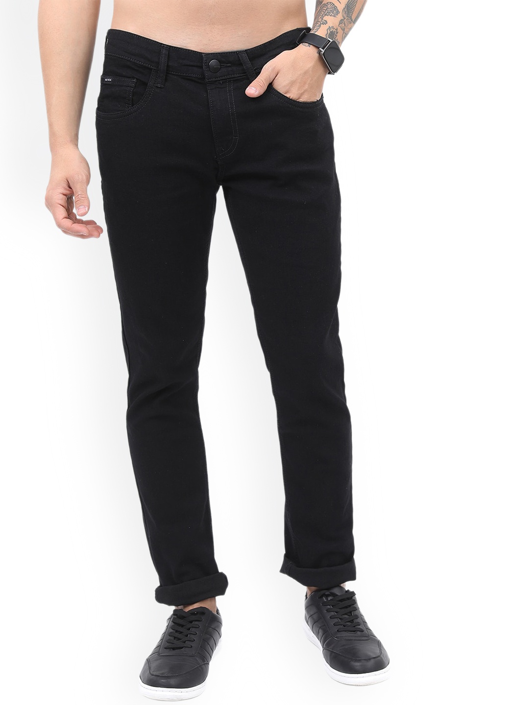 

KETCH Men Slim Fit Cotton stretchable Jeans, Black