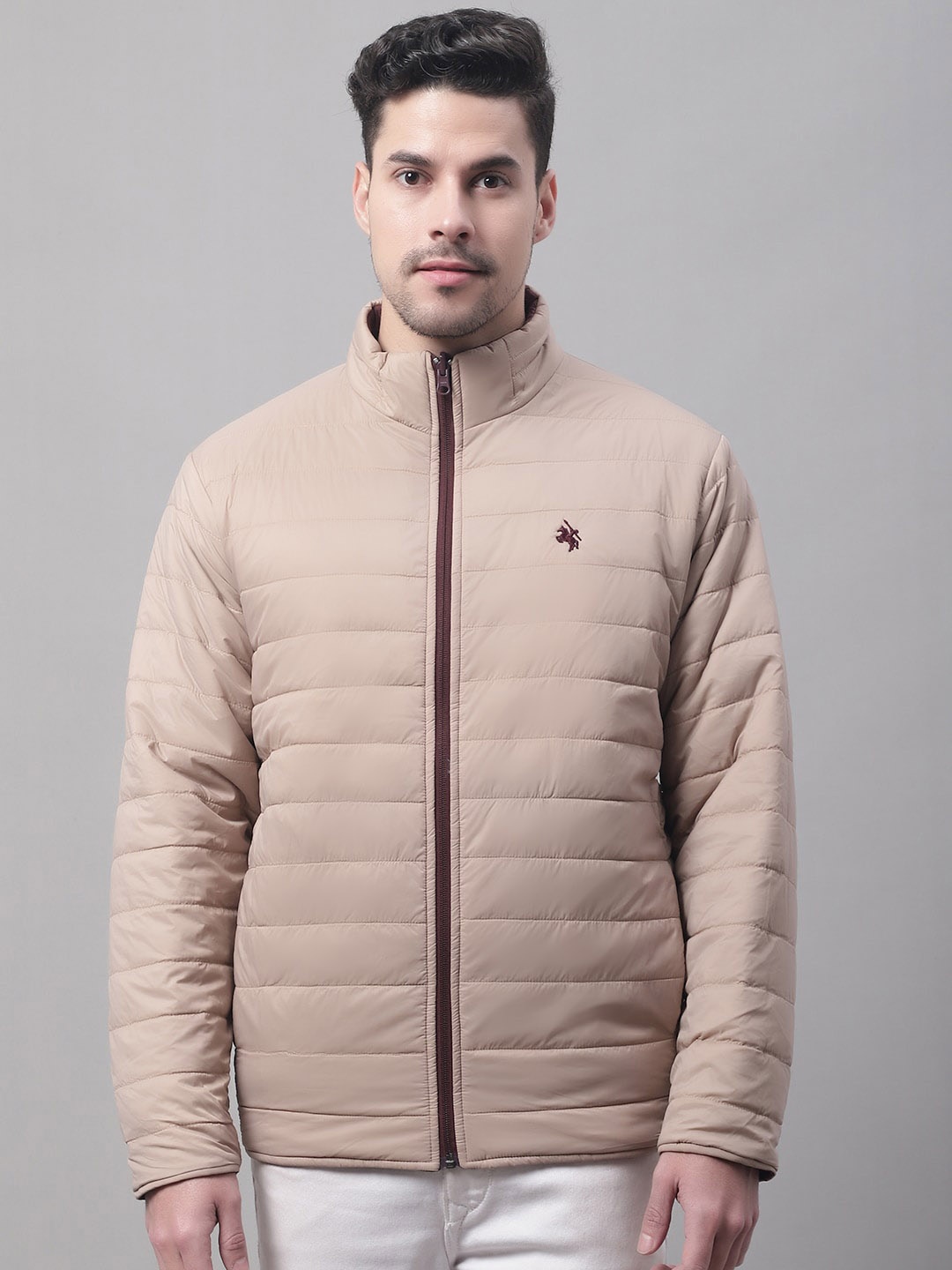 

Cantabil Men Reversible Puffer Jacket, Maroon