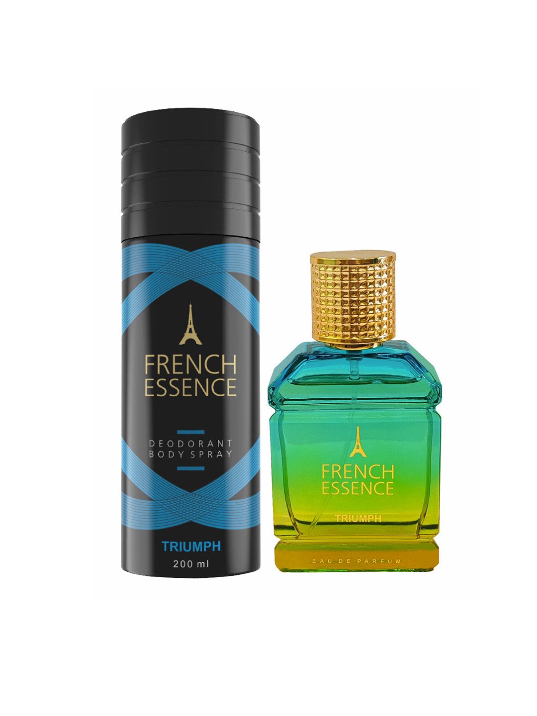 

FRENCH ESSENCE Set of Triumph Eau De Parfum 60 ml & Deodorant 200 ml, Blue