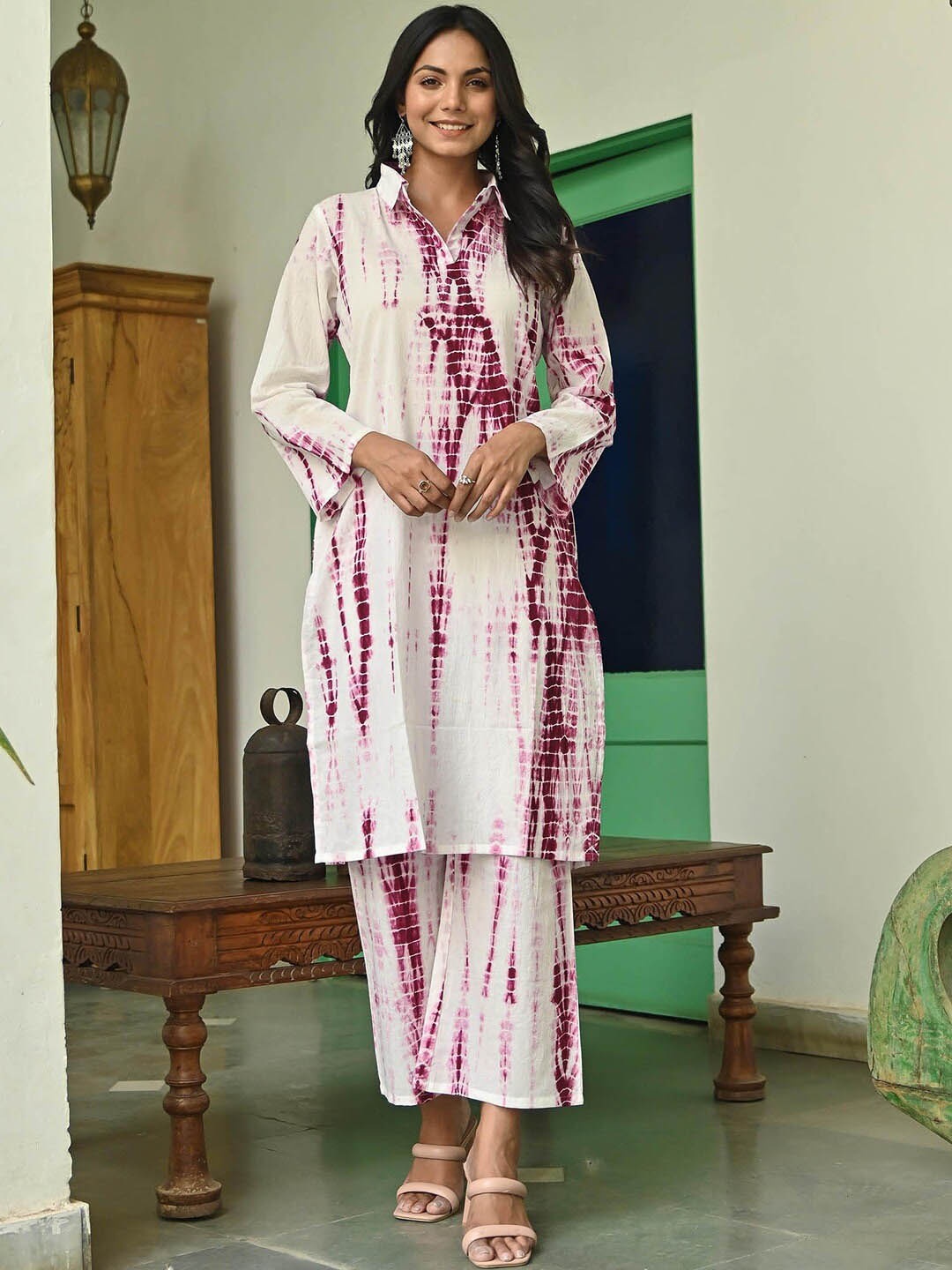 

Lavanya The Label Dyed Pure Cotton Kurta with Trousers Set, Pink