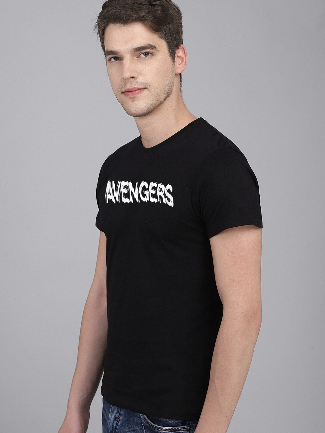 

Free Authority Men Iron Man-Printed Slim-Fit Cotton T-Shirts, Black