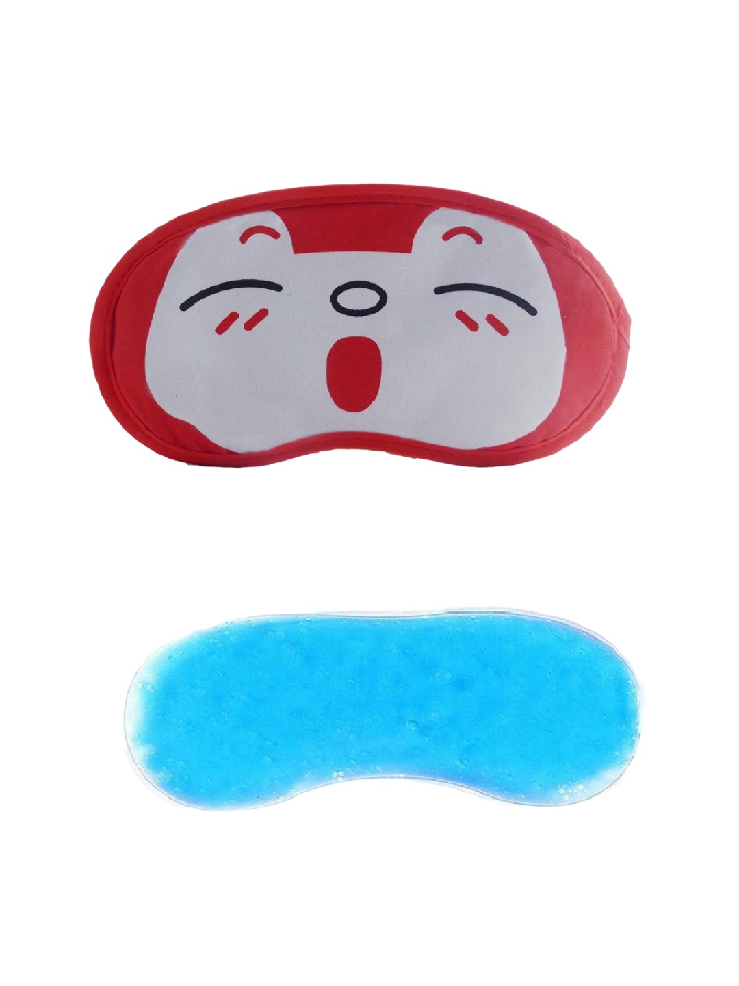 

JENNA Printed Sleeping Eye Mask With Cooling Ice Gel, Red