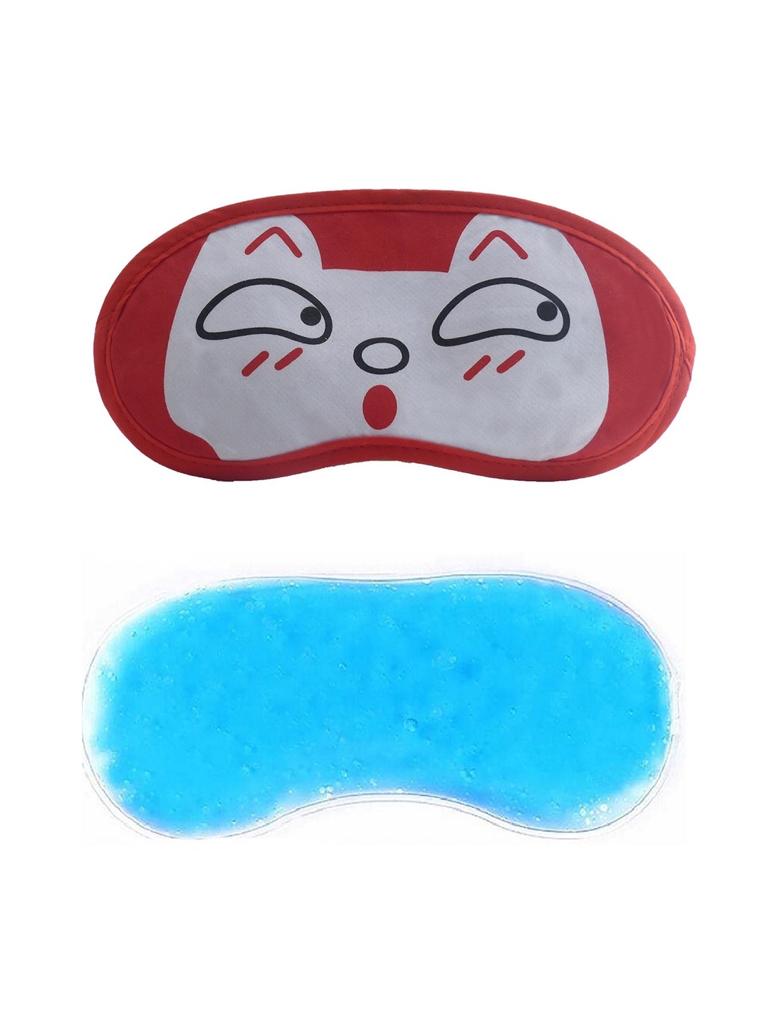 

JENNA Graphic Printed Sleeping Eye Mask With Cooling Ice Gel, Red