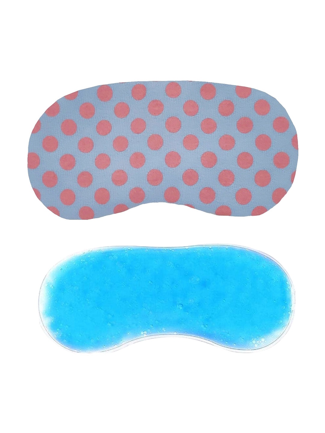 

JENNA Polka Dot Printed Sleeping Eye Mask With Cooling Ice Gel, Blue